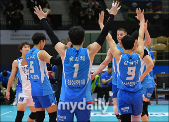 [MD포토] 삼성화재, '한국전력 3-0으로 가볍게 제압!'