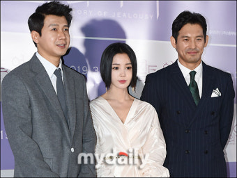 [MD포토] 오지호-남규리-김승현, '질투의 역사 기대해 주세요'