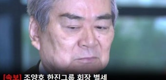 [속보]조양호 한진그룹 회장 미국서 숙환으로 별세, 향년 70세