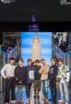 방탄소년단 방문 기념…美 엠파이어 스테이트 빌딩, 환영 조명쇼