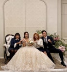 여보, 나 집에 안갈래♥…나비, 중학교 동창과 결혼소감 웨딩드레스 자태 [종합]