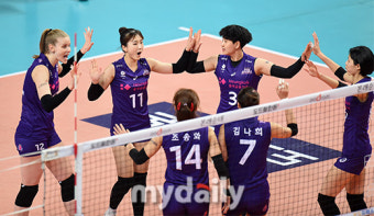 [MD포토] 흥국생명 '3-0 셧아웃 가자'