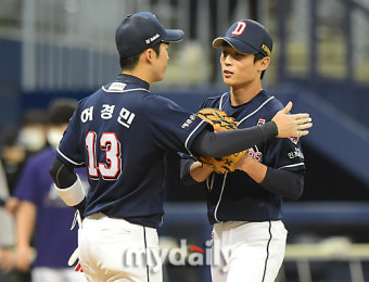 [MD포토] 두산 '키움 마지막 홈경기에 승리 비수'