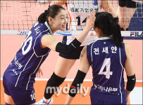 [MD포토] 배유나, 우리 새얀이 잘했어