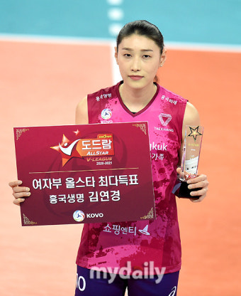 [MD포토] 김연경 '여자부 올스타 최다득표'
