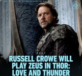 러셀 크로우, “‘토르:러브 앤 썬더’에서 제우스로 출연한다” 강력 스포일러[해외이슈]