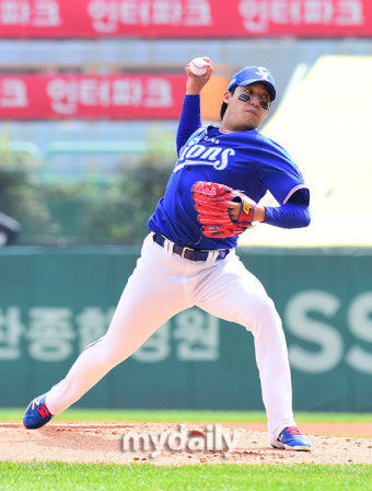 [MD포토] 원태인 '더블헤더 1차전 내가 책임진다'