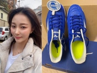 안혜경, 새로 산 파란색 신발 뭔가 했더니…열정, 이 정도였어?