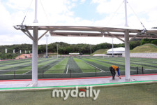 [MD포토] 마지막 마무리 공사하는 손흥민 체육공원