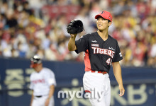[MD포토] 이의리 '구원등판 어렵네요'