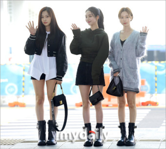 [MD포토] 에스파 '다리 각선미 뽐낸 공항 패션'