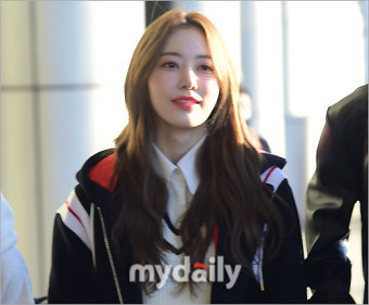 [MD포토] 르세라핌 사쿠라 '기대되는 일본 일정'