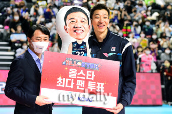 [MD포토] 신영석 '남자부 올스타 팬 최다 득표'