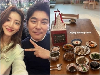 'SNS 재개' 서하얀, 임창정 생일상 공개…상다리 부러지겠네