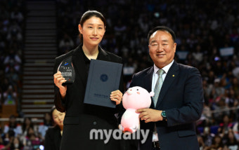 [MD포토] 국가대표 은퇴, 김연경 '안산시에게 받은 감사패'