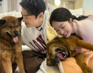 전진♥류이서, 개념부부의 정석…애교쟁이 믹스견 임시보호 중