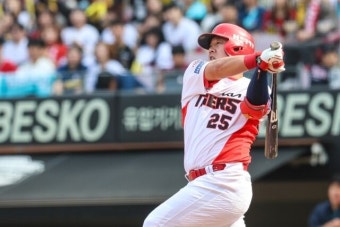 KIA 31세 대기만성 외야수의 타구가 계속 뜬다…김도영 없고 위즈덤 KBO 적응기 ‘가뭄의 단비’[MD광주]