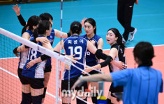 [MD포토] 수원특례시청 승리하자