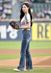 [MD포토] 트리플에스 김채연, '시구하러 왔어요'