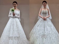 '19기 상철' 옥순, 웨딩드레스 피팅에 수줍…