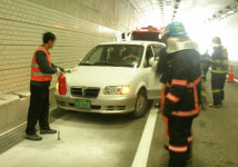 동해터널 합동 소방훈련