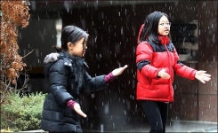 <포토>와! 첫눈이다