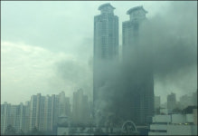 66층 동탄 메타폴리스 단지서 화재...4명 숨져 