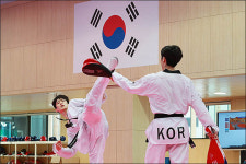 <포토>태권도 대표팀 종주국의 금빛 발차기