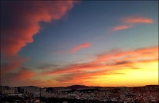 <포토>한가위 재촉하는 붉은노을