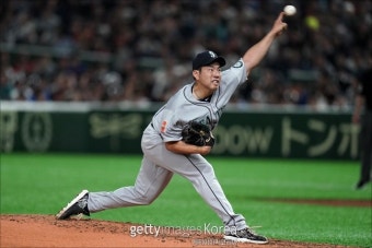 '일본 특급' 기쿠치, MLB 데뷔전 진한 아쉬움
