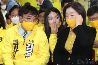 <포토> 정의당 '실망스러운 출구조사 결과'