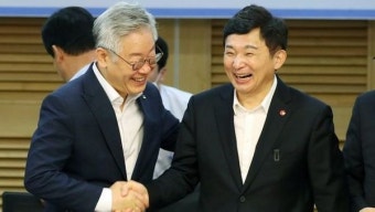 '여야 잠룡' 원희룡·이재명, '기본소득' 손 맞잡았다