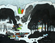 [큐레이터 픽] 동양회화의 새로움, ‘오방산수’ 작가 김석기