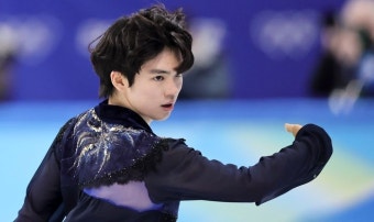 ‘아차! 4회전’ 차준환 세계선수권 쇼트프로그램 17위