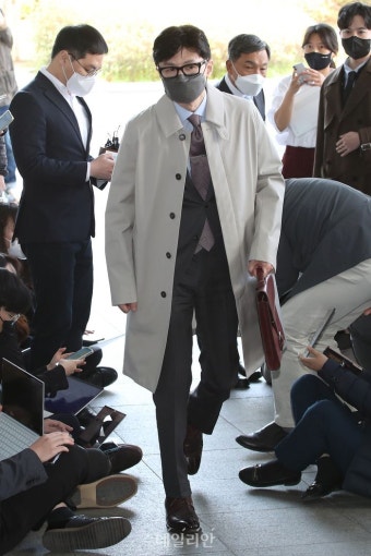 한동훈 법무부 장관 후보자 첫 출근