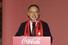 인사말하는 이용수 대한축구협회 부회장