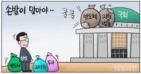 [데일리안 시사만평] 삼성 300조 반도체 클러스터 투자…국회만 모르쇠