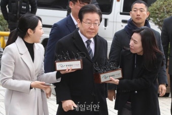 이재명, '공직선거법 위반 의혹' 두 번째 공판 출석