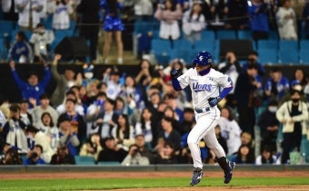 영웅에게 비수! 삼성 구자욱, 이승엽 벽화 쪽으로 결승 홈런