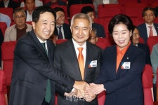 인사 나누는 양향자-최진석-금태섭