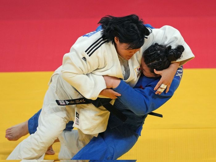한국 유도 대표팀, 파리 올림픽 혼성단체전에서 독일 꺾고 동메달 획득