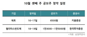이번주 공모주 청약, 워트·퀄리타스반도체 2개사