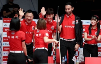 ‘김영원 퍼펙트큐’ 웰컴저축은행, SK렌터카 제치고 PBA 팀리그 2R 극적 우승