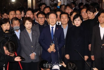 비상계엄해제요구안 가결 뒤 입장 밝히는 이재명 대표