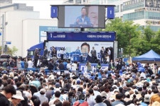 이재명 민주당 대선 후보, 평택 선거유세