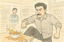 환불 거절했다고…편의점에 라면 국물 쏟고 껌·침 뱉은 30대