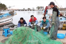강원도 남애항 방문한 국민의힘 장동혁-김진태