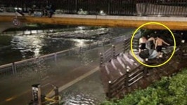 호기심에 통제 하천 들어간 고교생 3명...CCTV 보던 경찰이 구조