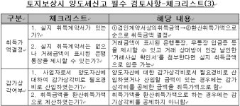 토지보상시 양도세신고 필수검토사항-체크리스트(3)