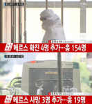 메르스 확진환자 4명 늘어 총 154명…대구 첫 양성환자 공중목욕탕 들렀다